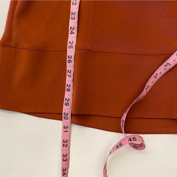 Daniela Corte || Silk Scoop Neck Bell Sleeve Mini Dress Orange Small - Picture 6 of 7